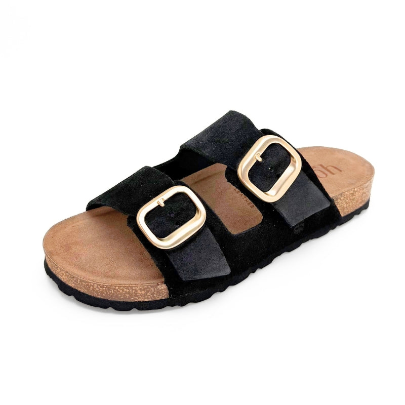 Yokono JERBA-700 Sandalia negra doble hebilla