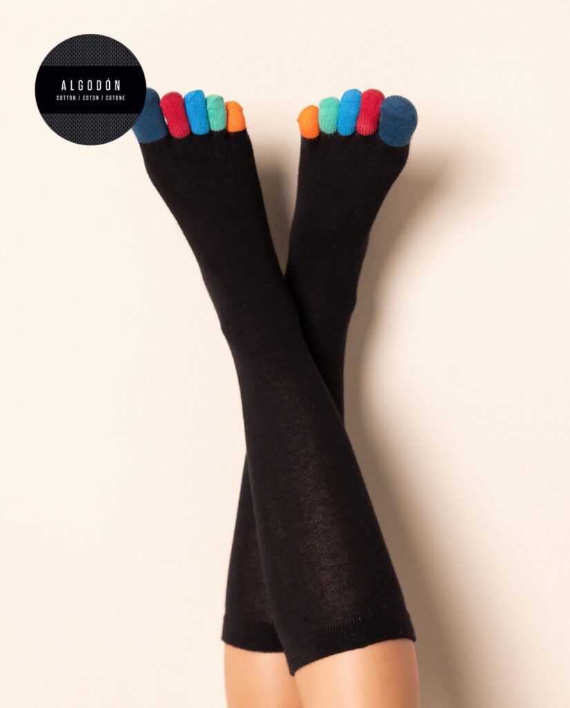 Punto Blanco 77085 Calcetines de dedos Barefoot negro