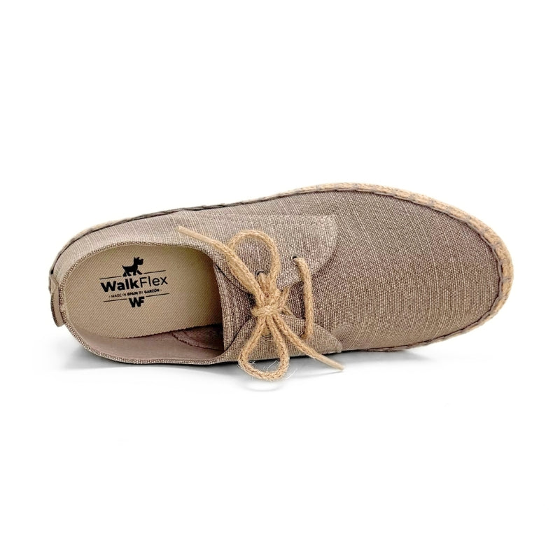 WalkFlex 13411.085 Zapato de esparto taupe con cordones
