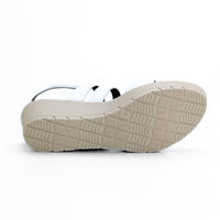 WalkFlex 26024 Sandalia blanca y plata con velcros
