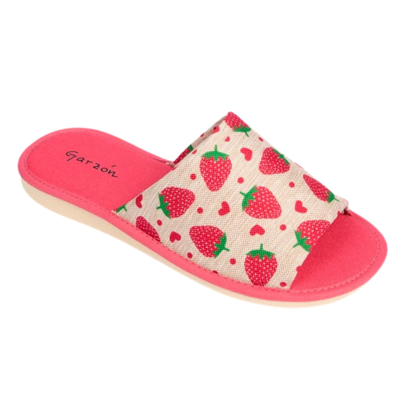Garzón P400.166 Zapatilla de estar por casa fresas