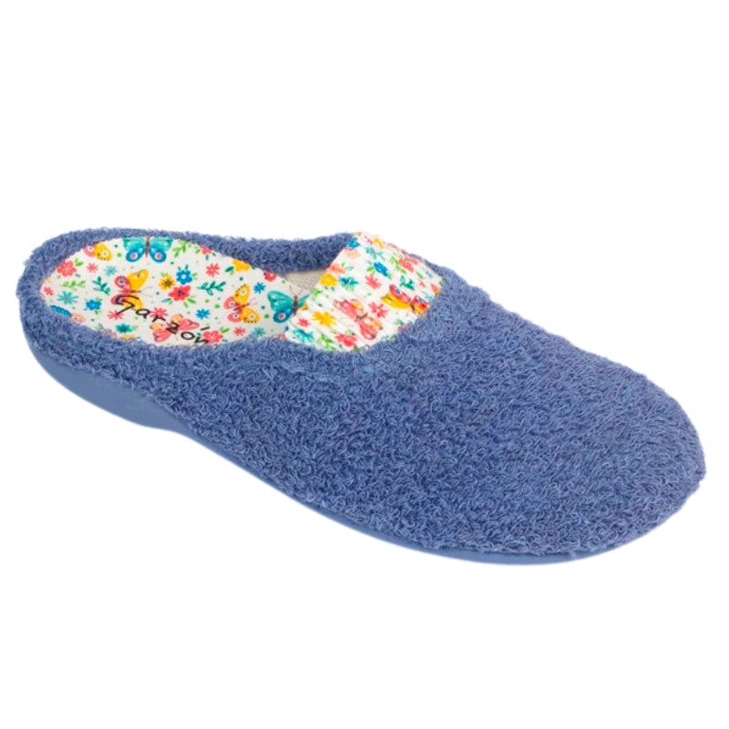 Garzón 7294.130 Zapatilla de ir por casa elástico rizo índigo