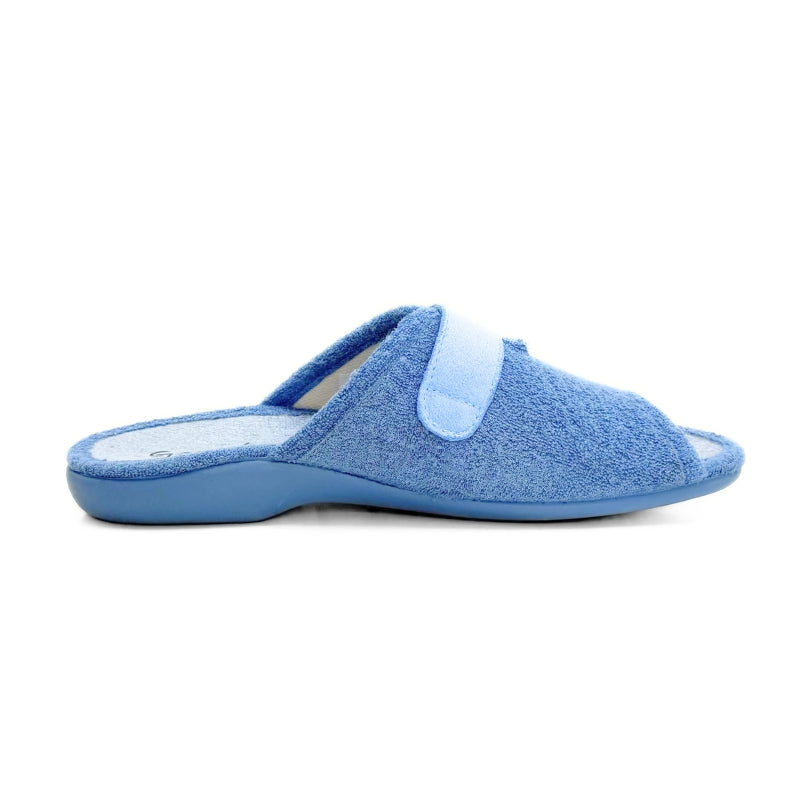 Garzón 7171.111 Zapatilla de estar por casa velcro rizo índigo