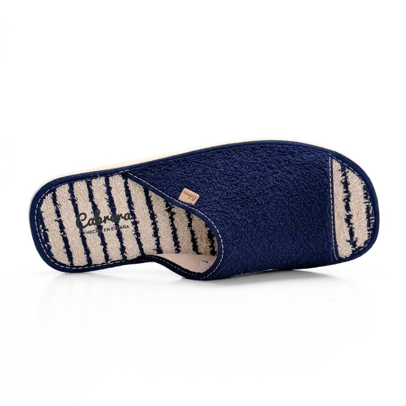 Cabrera 2944/26 Zapatilla de casa rizo azul