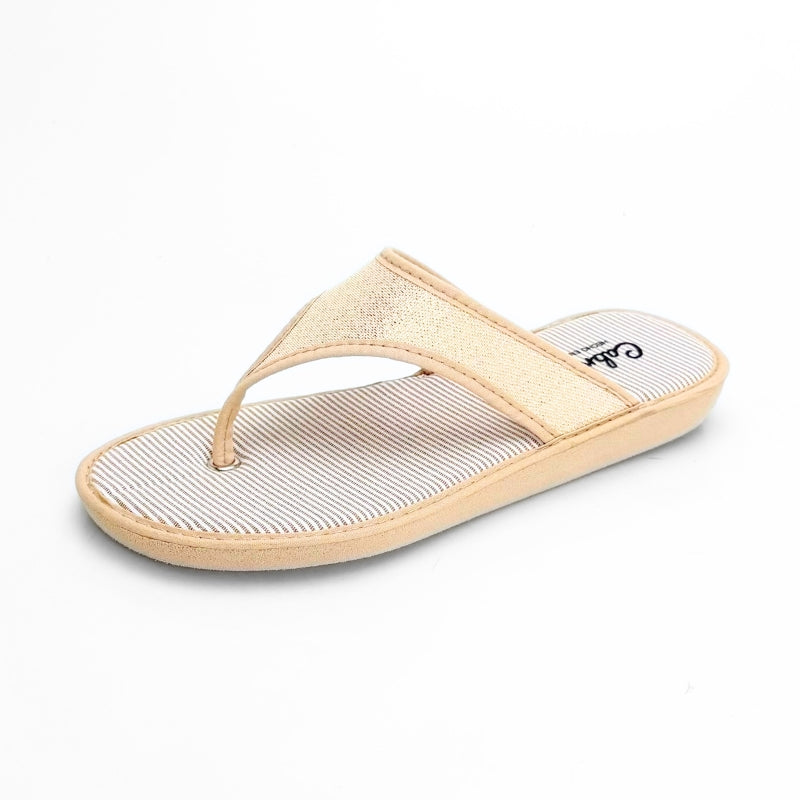 Cabrera 2490/26 Zapatilla de casa de dedo dorada