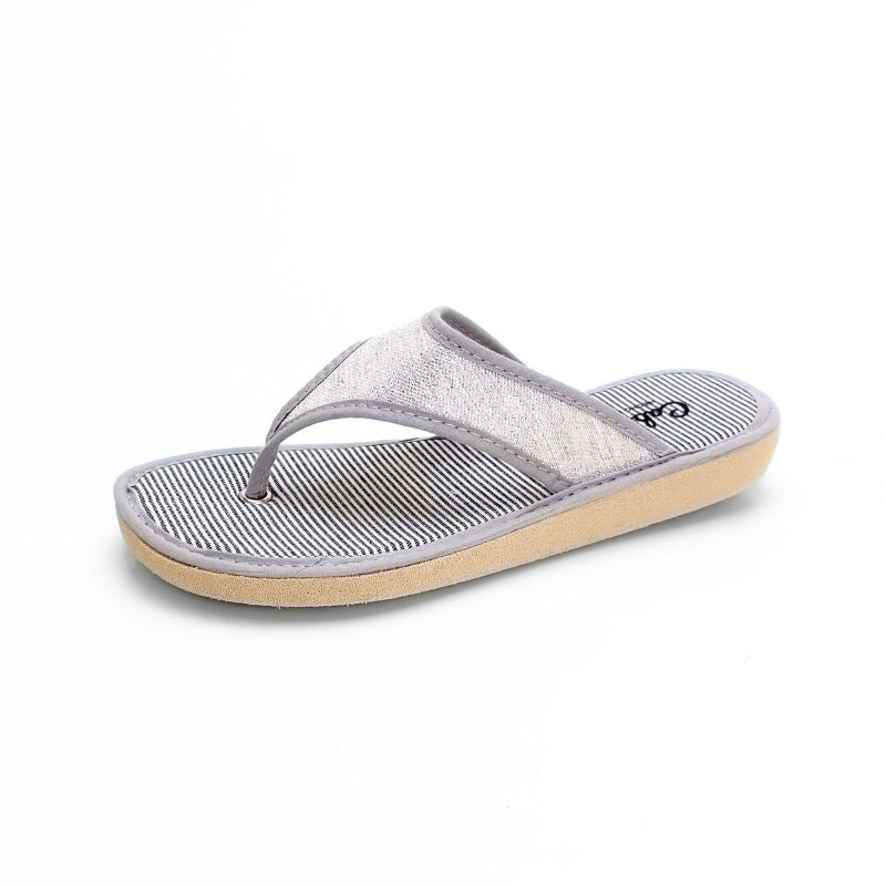 Cabrera 2490/26 Zapatilla de casa de dedo plateada