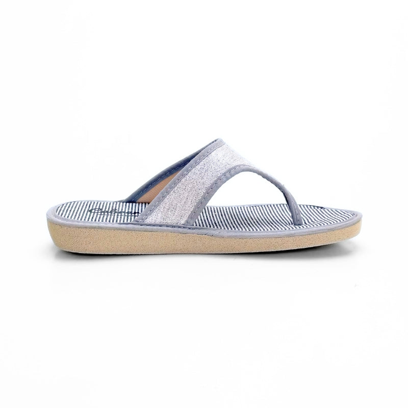 Cabrera 2490/26 Zapatilla de casa de dedo plateada