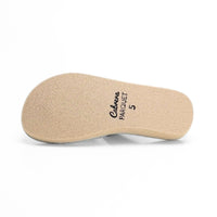 Cabrera 2490/26 Zapatilla de casa de dedo plateada