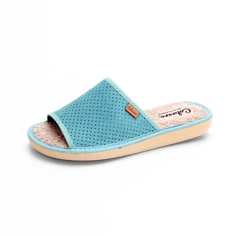 Cabrera 2427/26 Zapatilla de casa azulcalada aqua