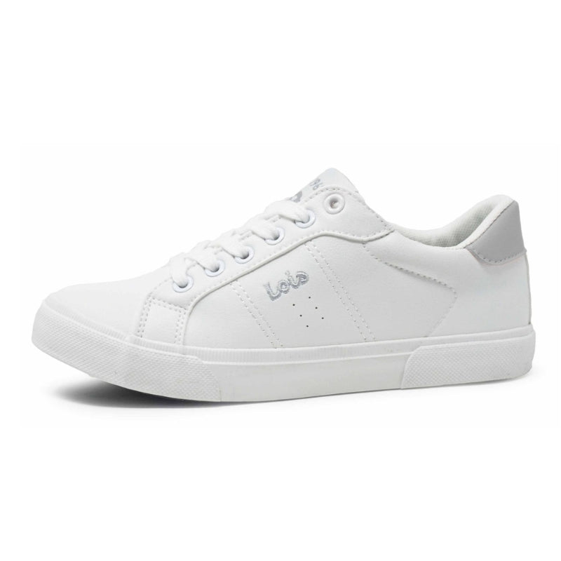 Lois 61346 Zapatilla lisa blanca
