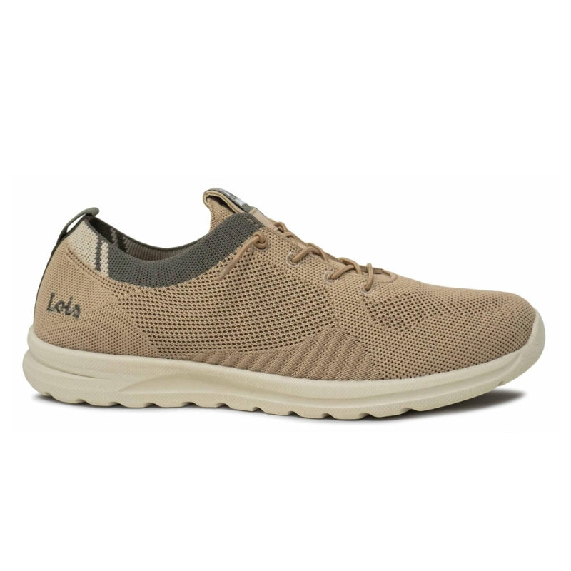 Lois 64542 Deportiva textil beige con elásticos