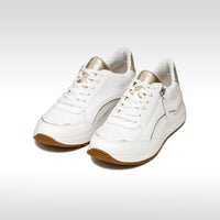 Geox D65NQB Deportiva casual mujer con cremallera blanco