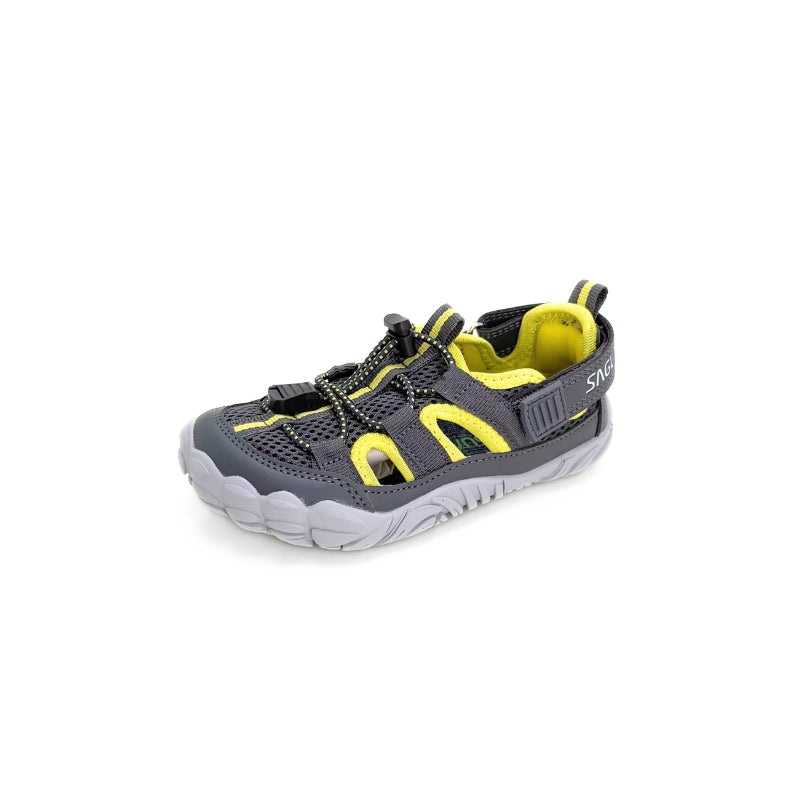 Saguaro Breeze III Sandalia cerrada infantil barefoot gris.