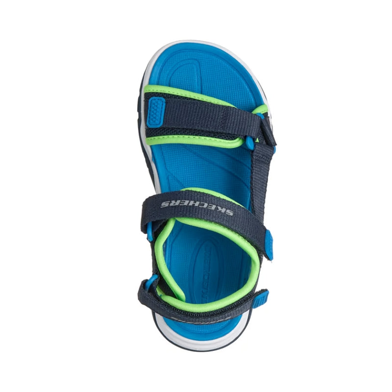 Skechers 407013L Sandalia niño velcros marino