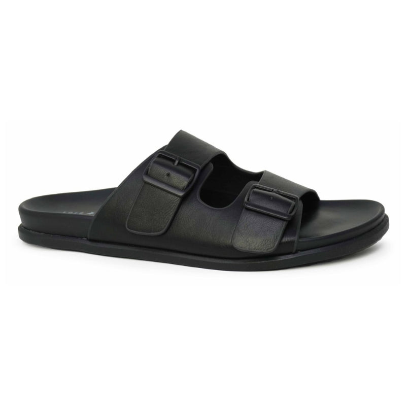 LOIS 86125 Sandalia hombre destalonada hebillas negro
