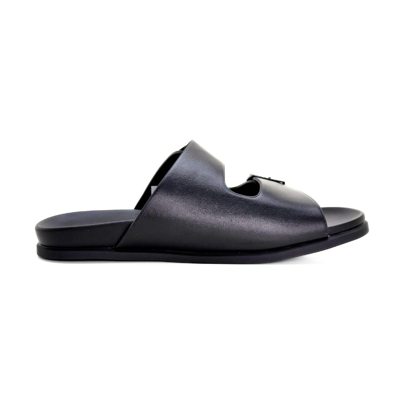 LOIS 86125 Sandalia hombre destalonada hebillas negro