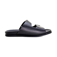 LOIS 86125 Sandalia hombre destalonada hebillas negro