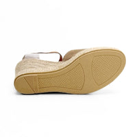 Mediterranea 71243 Sandalia serraje taupe cuña