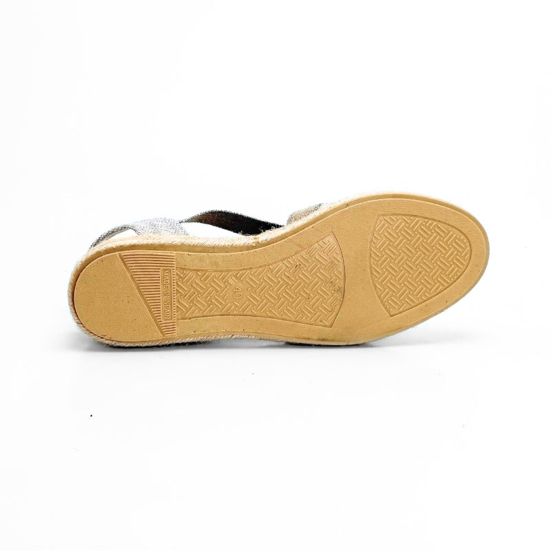 Mediterránea 72235100 Alpargata plana beige con elásticos