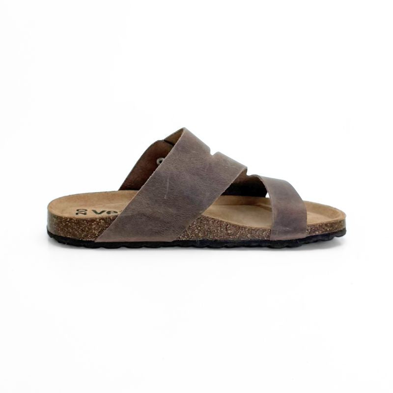 Veinte Lisboa Sandalia bio taupe con hebilla