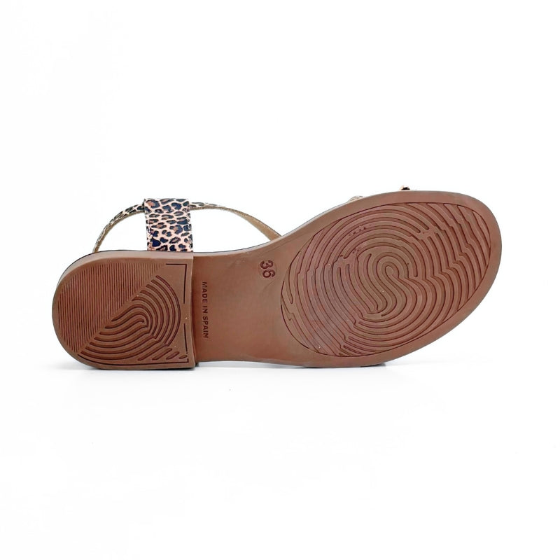 Veinte Salome Sandalia de dedo animal print