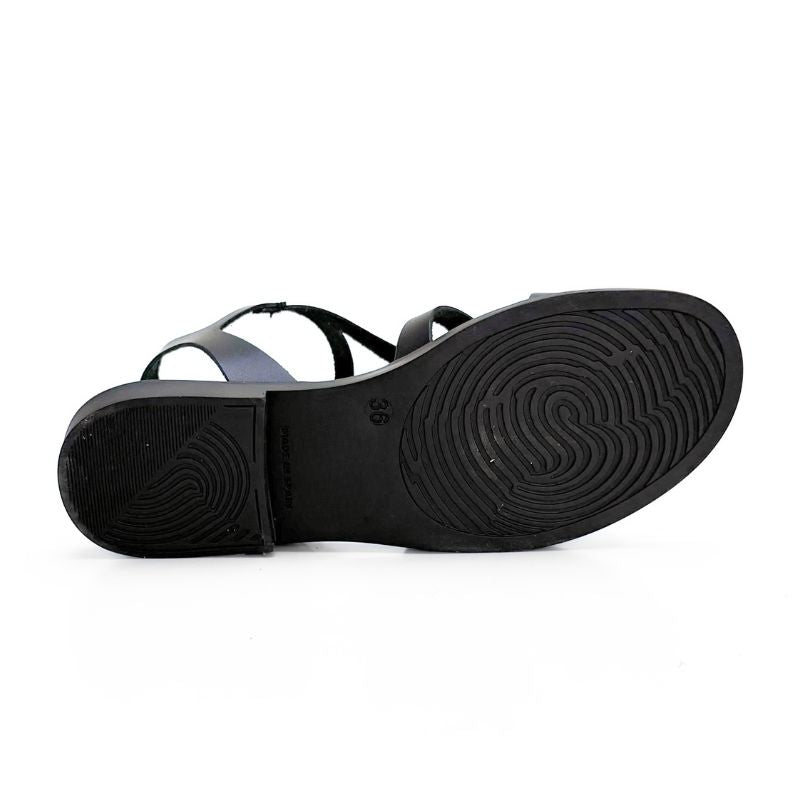 Nenic Jade Sandalia negra de piel