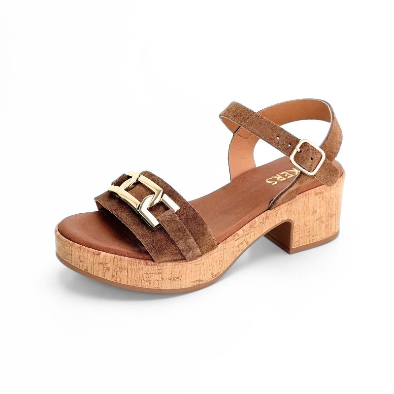 Wikers 146802 sandalia plataforma cuero