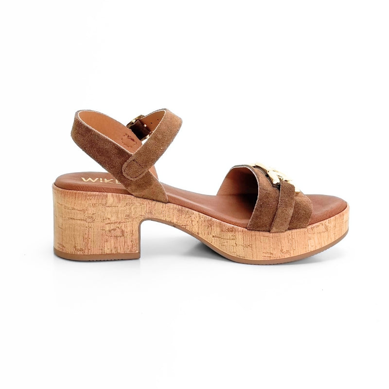 Wikers 146802 sandalia plataforma cuero