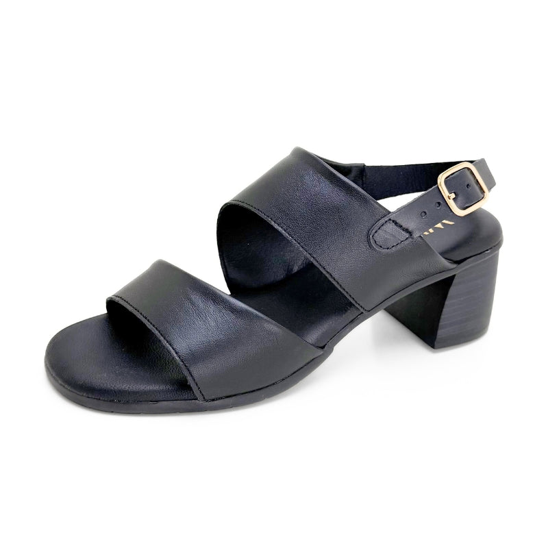 Wikers T-111709 Sandalia negra tacón