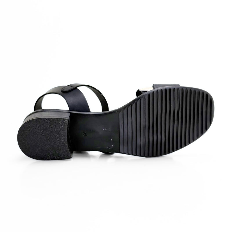 Wikers 14807 sandalia negra tacón