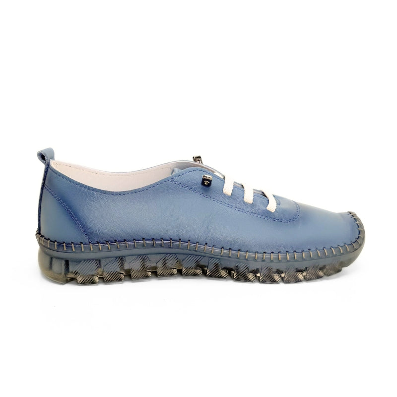 48HRS 1601 zapato azul elásticos piel