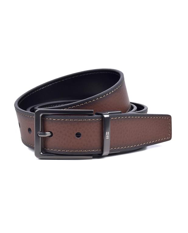 Bellido 441-35 Cinturón reversible pespuntes marrón negro