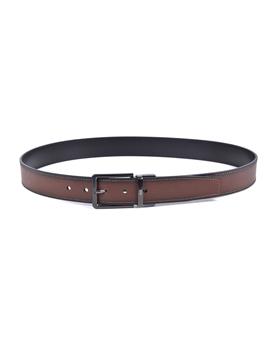 Bellido 441-35 Cinturón reversible pespuntes marrón negro