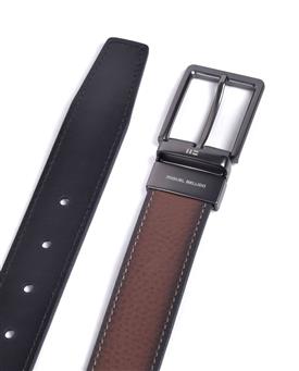 Bellido 441-35 Cinturón reversible pespuntes marrón negro