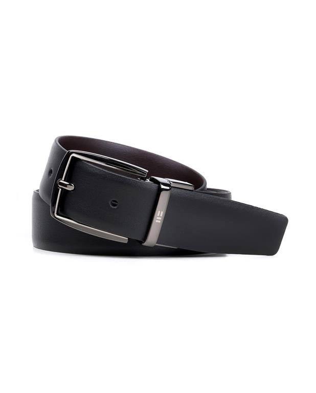 Bellido 460-32 Cinturón reversible de vestir negro / marrón