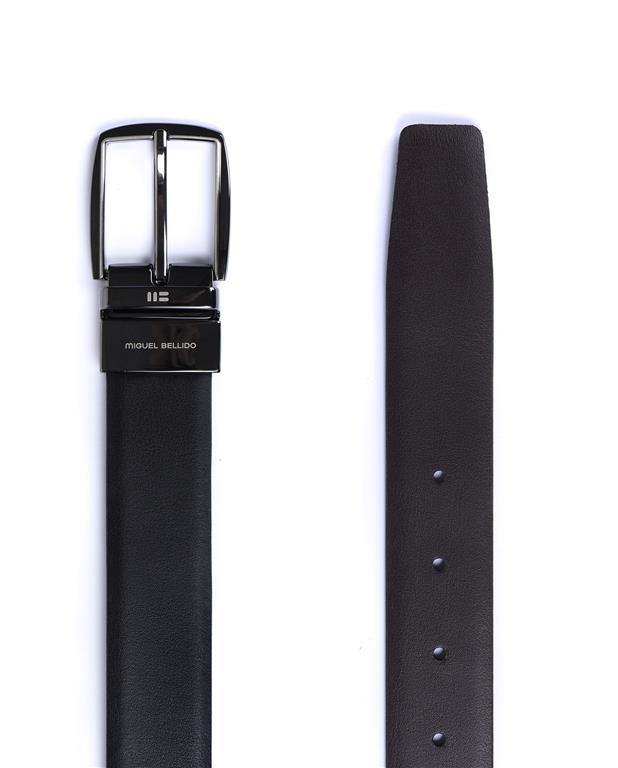 Bellido 460-32 Cinturón reversible de vestir negro / marrón