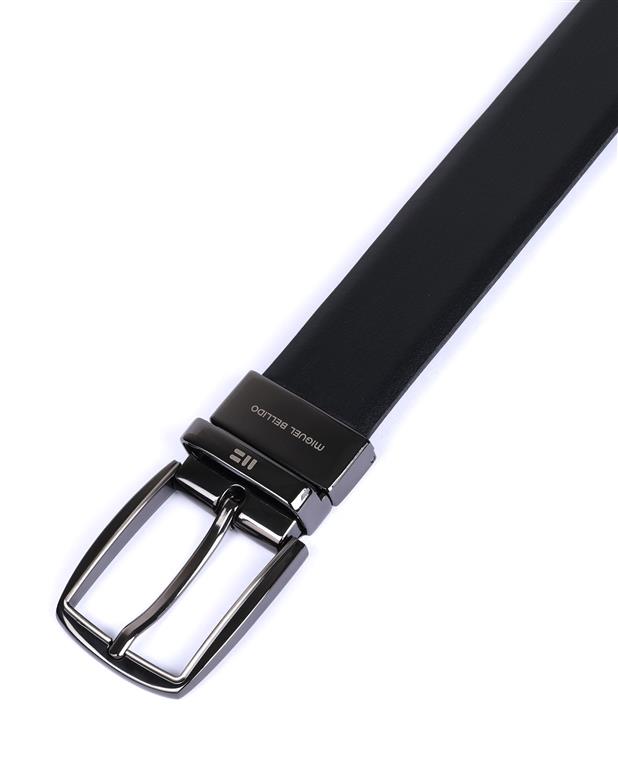 Bellido 460-32 Cinturón reversible de vestir negro / marrón