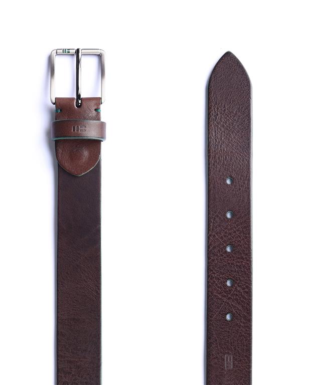 Bellido 650-35 Cinturón casual cuero con ribete verde