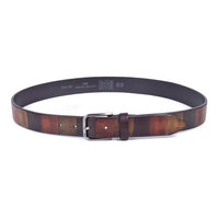 Bellido755-35 Cinturón de piel con grabado multicolor marrón