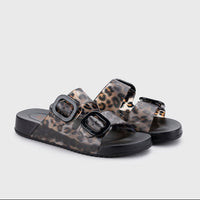 Igor Habana Leo Sandalia de agua bio negra animal print