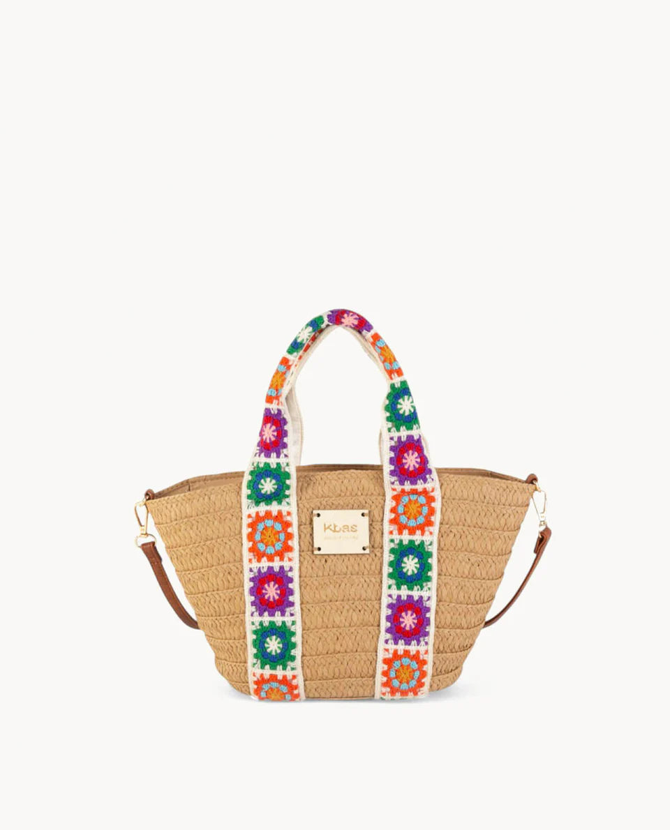 Kbas KB3802618 Capazo con flores crochet