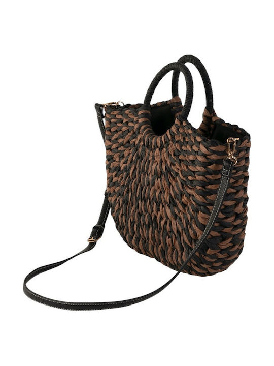 Kbas KB3822601 Bolso capazo trenzado bicolor