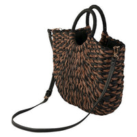 Kbas KB3822601 Bolso capazo trenzado bicolor