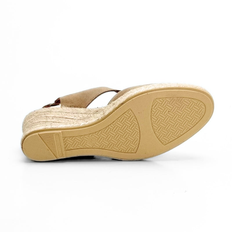 Mediterránea 61232900 Alpargata de cuña beige