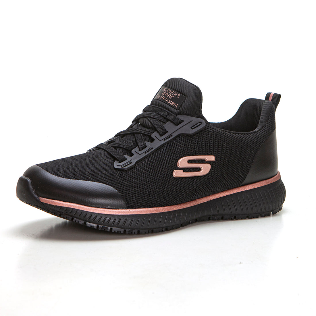 Skechers 77222EC Work Squad SR Zapatilla laboral antideslizante negra