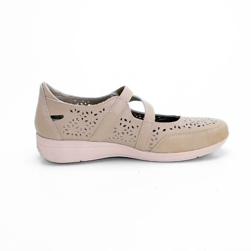 Treintas L-4310 Mercedes calada beige con velcro