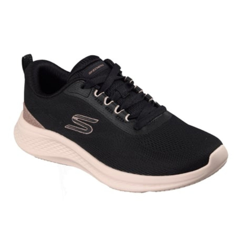 SKECHERS 150629 Deportiva brillo blanco negro