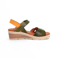 Blu Sandal 3122 Sandalia plataforma caqui combinada