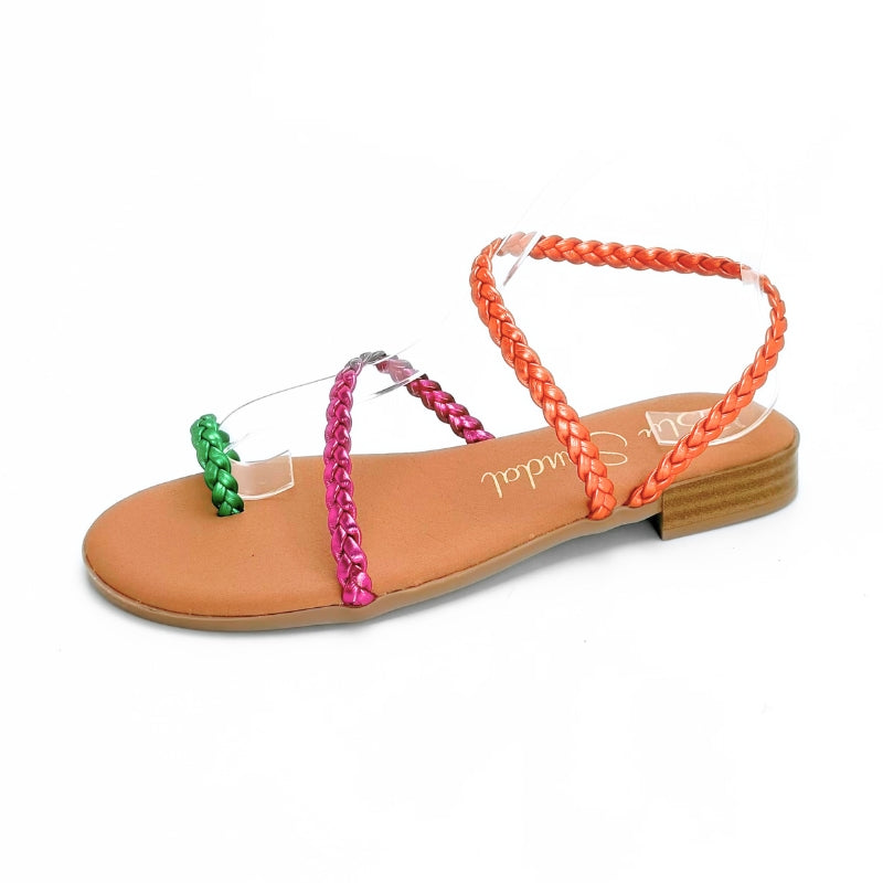 Blu Sandal 951 Sandalia romana de dedo multicolor