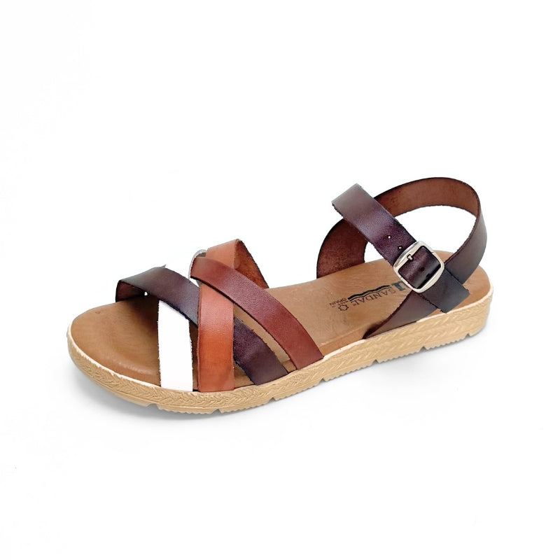 Blu Sandal 235 Sandalia tiras cruzadas multi moka